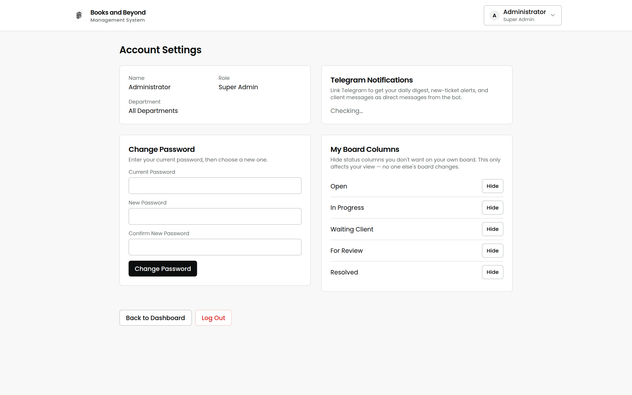 Account Settings